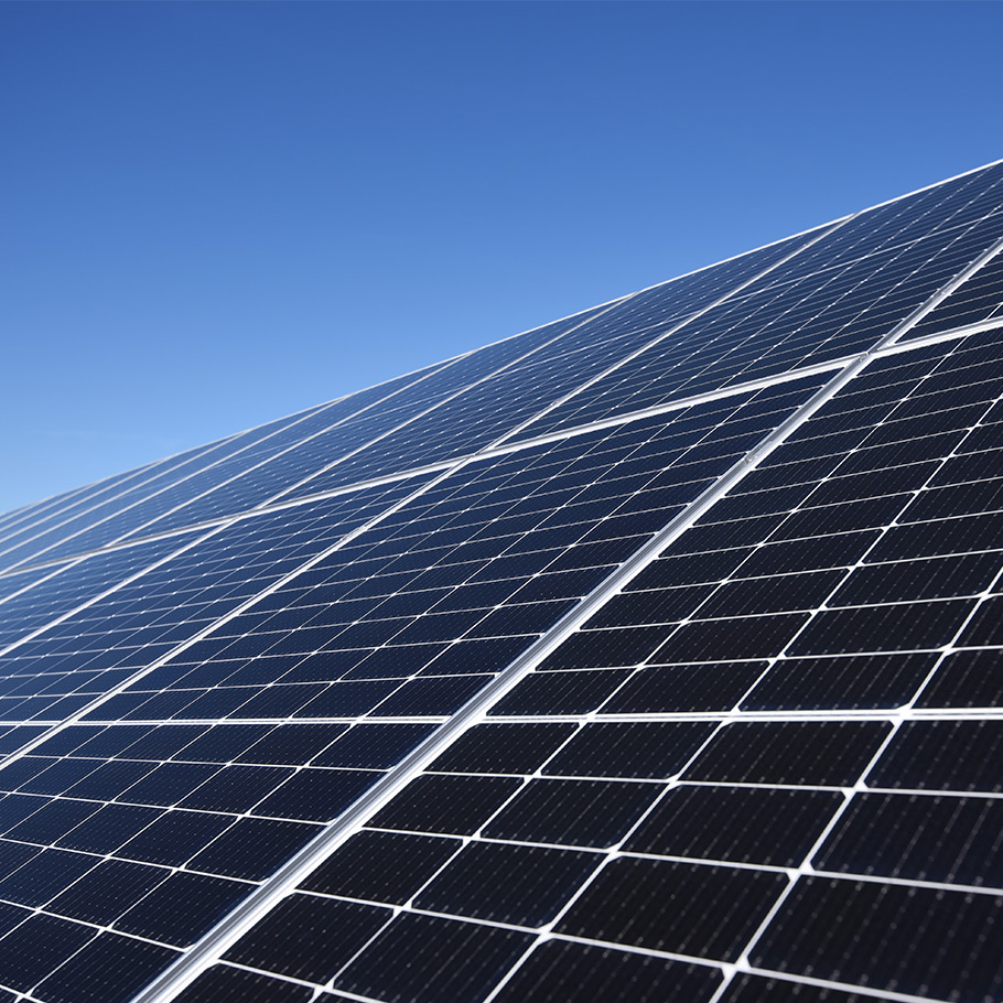 a close-up of solar panels